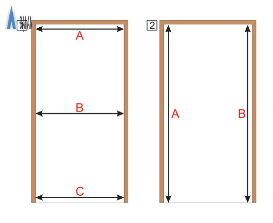 đo kích thước cửa thép vân gỗ