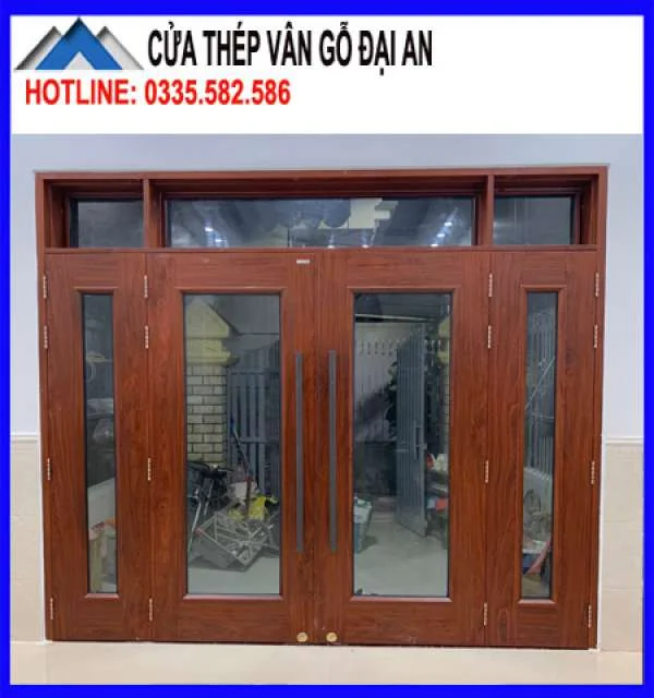 Chỗ bán cửa thép vân gỗ tại Kiến Thụy Hải Phòng-0934281198